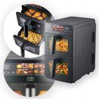 FRYTKOWNICA BEZTŁUSZCZOWA AIR FRYER PROMIS PODWÓJNA 10L DWUKOMOROWA PIONOWA