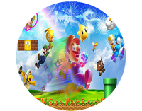 Opłatek na tort Mario Bros