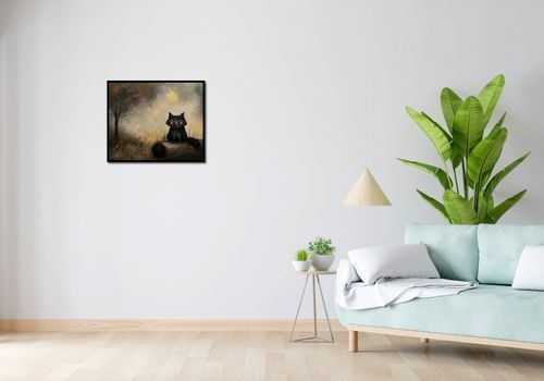 Plakat 60x50cm Czarny Kot na Arena.pl