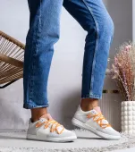 Szare sneakersy trampki sznurowane Arcobaleno 37