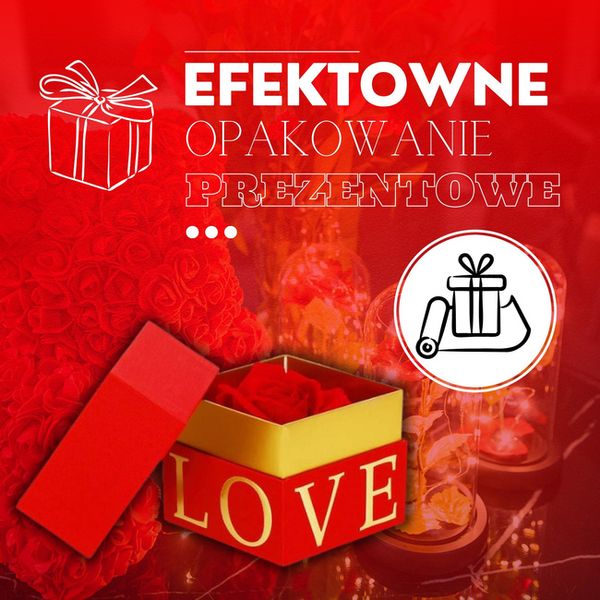 Wieczna róża w pudełku prezentowym Love zdjęcie 2