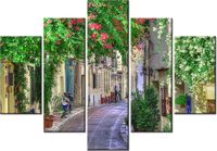 105CM 150CM OBRAZ 5 ELEM GRECKA ULICZKA DRUK