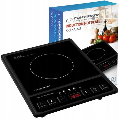 PŁYTA INDUKCYJNA KUCHENKA ELEKTRYCZNA 2000W TIMER 80°C~270°C 5 PROGRAMÓW na Arena.pl