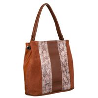 torebka damska na ramię a4 w brązowym kolorze - david jones