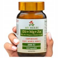D3 + Mg + Zn 120 KAPS. WITAMINA D3 + MAGNEZ + CYNK
