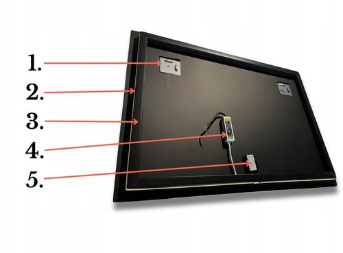 Lustro Podświetlane LED 80x60 Wodoszczelność IP65 z Włącznikiem Dotykowym na Arena.pl