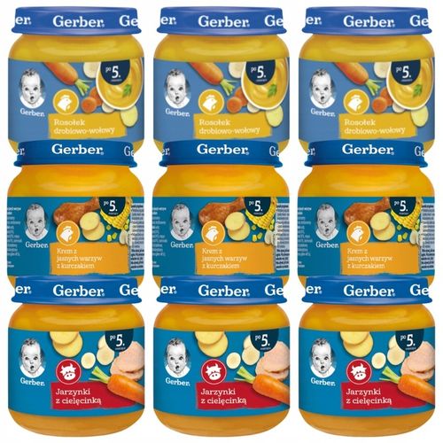 Zestaw do Rozszerzania Diety Obiadek dla Dzieci Gerber po 5 miesiącu 125g na Arena.pl