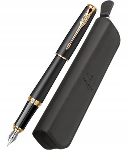 PIÓRO PARKER WIECZNE URBAN CZARNE GT ZŁOCONE z GRAWEREM ETUI PIÓRNIK CZARNY na Arena.pl