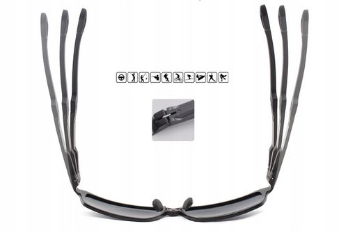 OKULARY PRZECIWSŁONECZNE KINGSEVEN POLARYZACJA nerdy aluminiowe N7180 na Arena.pl