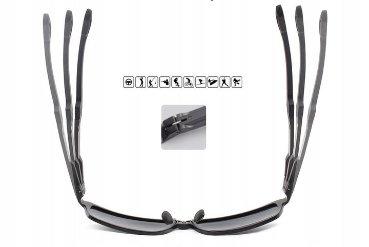 OKULARY PRZECIWSŁONECZNE KINGSEVEN POLARYZACJA nerdy aluminiowe N7180 zdjęcie 9