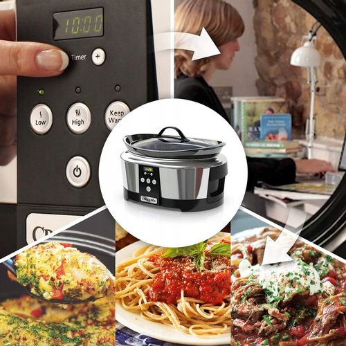 CrockPot Wolnowar 5,7l cyfrowy timer multicooker na Arena.pl