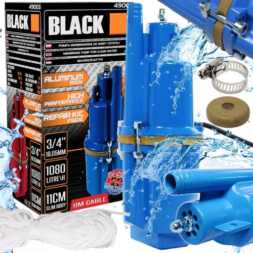 POMPA DO WODY STUDNI NUREK ZANURZENIOWA RUSKA MEMBRANOWA KABEL 11M PROMO na Arena.pl