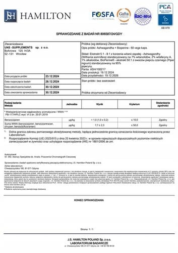 ASHWAGANDHA WITANIA OSPAŁA 570 MG 60 KAPS NA STRES, ADAPTOGEN, WITANOLIDY na Arena.pl