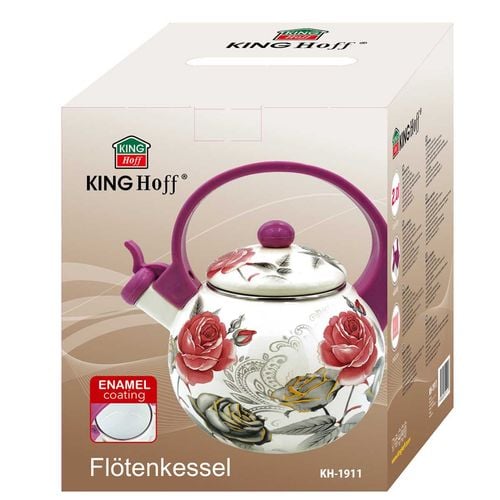 czajnik emaliowany 2l z gwizdkiem kinghoff kh-1911 na Arena.pl