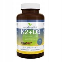 MEDVERITA WITAMINA K2 MK7+ D3 2000 IU ODPORNOŚĆ MIĘŚNIE KOŚCI ZĘBY 120 kaps
