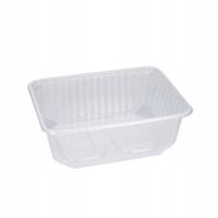 Pojemniki na Żywność Jednorazowe 1000 ML Prostokątne z Pokrywką 50 SZT.