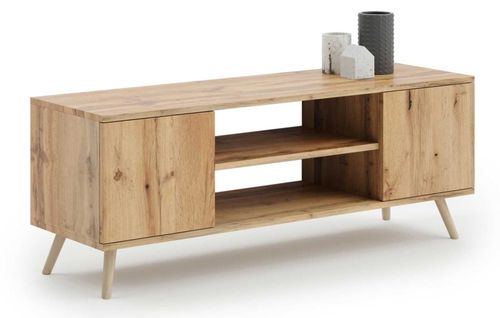 Szafka RTV 135 cm skandynawska dąb craft złoty na Arena.pl