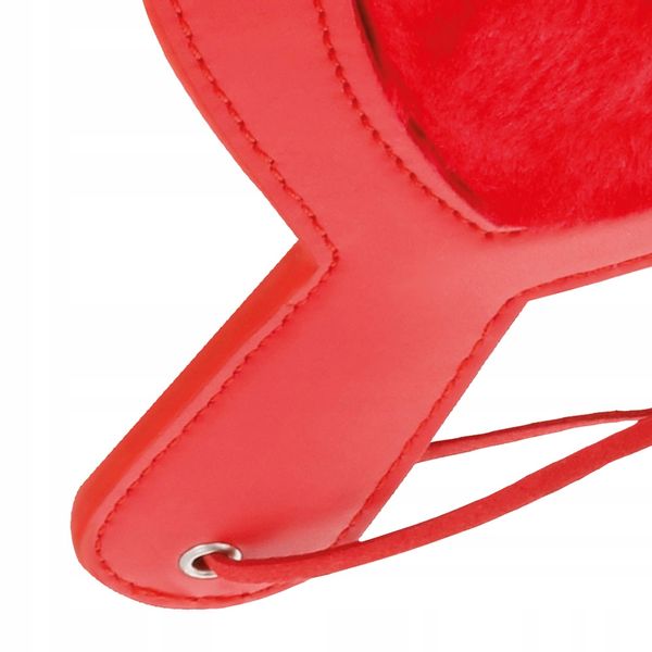 Packa do klapsów, kar, czerwone serduszko z pluszu, ekoskóra zdjęcie 2