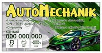 BANER REKLAMOWY OCZKOWANY 200x100 cm RÓŻNE WZORY AUTOMECHANIK SERWIS