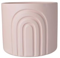 Doniczka ceramiczna różowa matowa duża