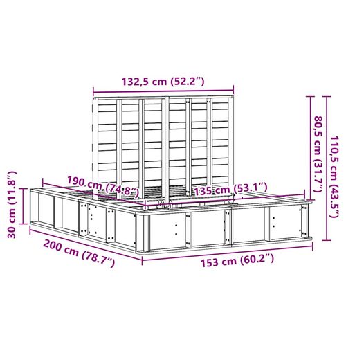 Ramka łóżka Woskowy brąz 135 x 190 cm na Arena.pl