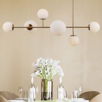 LAMPA wisząca VAILANTE PND-31221-6-HBR Italux loftowa OPRAWA zwis szklane kule balls mosiądz