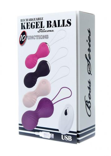kulki vibrating silicone kegel balls usb 10 function / remote control  pink na Arena.pl