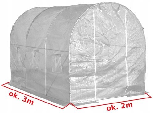 tunel foliowy 3x2x2m biały na Arena.pl
