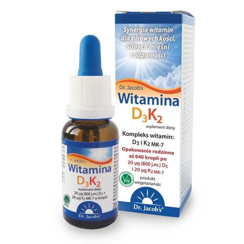 Witamina D3K2 krople 20 ml Dr. Jacob's na Arena.pl