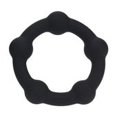 Beaded Silicone Cockring - S - 30Mm - Black