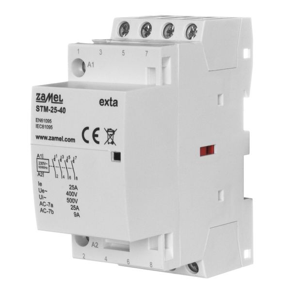 STYCZNIK MODUŁOWY STM-25-40 25A 4xNO 230VAC zdjęcie 1