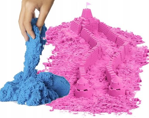 Piasek Kinetyczny 3KG Piaskownica Basen Foremki Zestaw XXL WYBIERZ KOLORY na Arena.pl