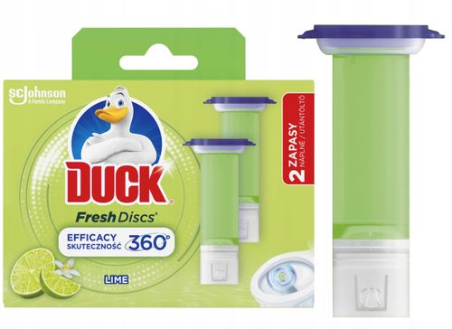 duck fresh discs lime - żelowy krążek do toalety 72ml (2 x 36ml) na Arena.pl