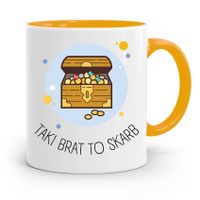Kubek Żółty Prezent Dla Brata Taki Brat To Skarb Z Nadrukiem Ze Zdjęciem