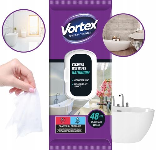 vortex chusteczki nawilżane do łazienki, flip top, 48 sztuk na Arena.pl