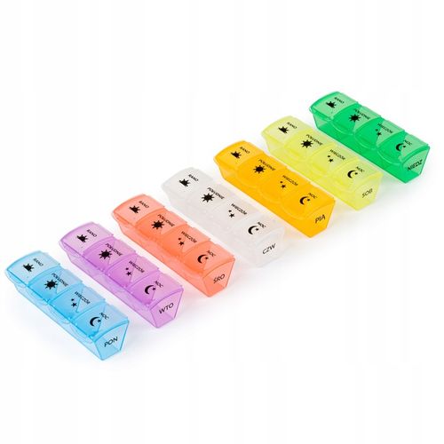 POJEMNIK KASETKA PUDEŁKO NA LEKI TABLETKI 7dni x 4 na Arena.pl