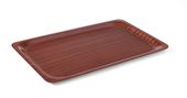 Taca antypoślizgowa drewniana, mahoń 530x325mm GN1/1 - Hendi 507216