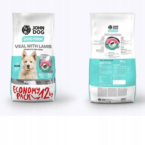 JOHN DOG DLA SZCZENIĄT CIELĘCINA JAGNIĘCINA 12kg na Arena.pl