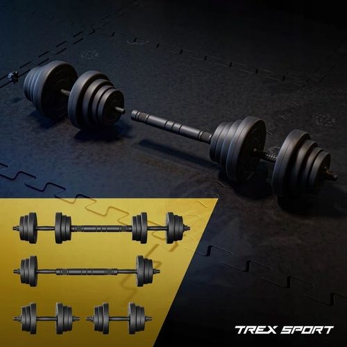 Hantle regulowane bitumiczne sztanga 40kg zestaw hantli 2x20kg Trex Sport na Arena.pl