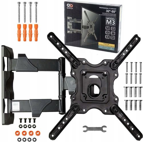 UCHWYT DO TELEWIZORA TV 32-55" WIESZAK REGULOWANY ŚCIENNY + CZĘŚCI na Arena.pl