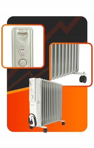 GRZEJNIK ELEKTRYCZNY 2500W OLEJOWY 13 ŻEBEREK TERMOSTAT ŻEBERKOWY OLEJAK na Arena.pl