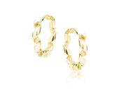 Pozłacane srebrne kolczyki koła kółka spiralki srebro 925 Z1738EG