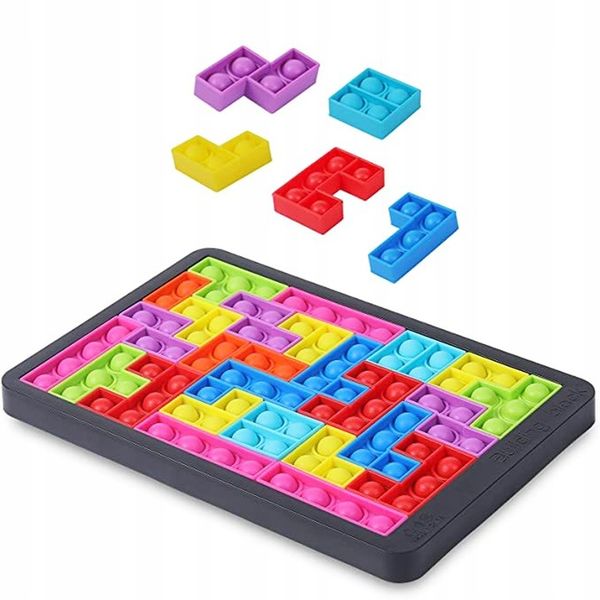 POP IT KLOCKI POPIT TETRIS PUZZLE UKŁADANKA BĄBLE zdjęcie 5