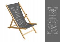 Leżak z nadrukiem personalizowany prezent urodzinowy urodziny 30 40 LP127