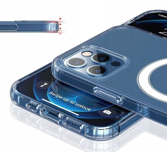 Etui Do iPhone 12 Mini +Szkło 9H WZMACNIANE 360° do MAGSAFE CLEAR CASE zdjęcie 3