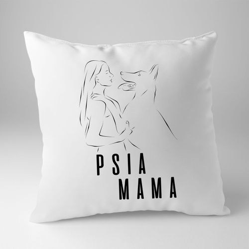 Psia mama - poduszka z nadrukiem na Arena.pl