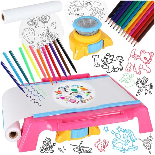 RÓŻOWY RZUTNIK STOLIK DO RYSOWANIA na Arena.pl