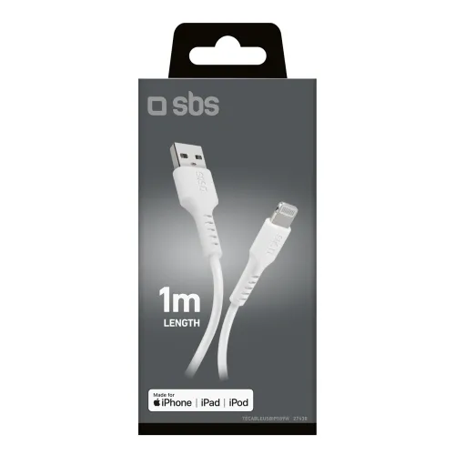 kabel sbs tecableusbip589w usb-a - lightning - biały na Arena.pl