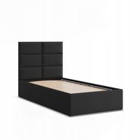 Łóżko Ramowe YORK JEDNOOSOBOWE Tapicerowane Pojedyncze CZARNE