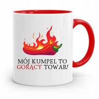 Kubek Czerwony Dla Przyjaciela Gorący Towar Z Nadrukiem Ze Zdjęciem